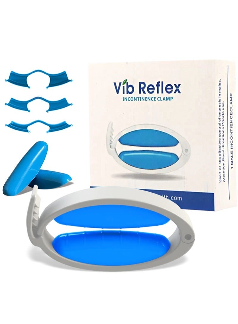 منعكس الاهتزاز مشبك سلس البول للرجال - 3 أحجام قابلة للتعديل - الراحة والثقة طوال اليوم - المهنية صعودا وهبوطا ضغط المفصل للرجال المثانة والكلى - أفضل المشبك لسرس البول - Image 1